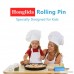 Honglida 9 Inch Silicone Rolling Pin for Kids Non-stick Surface and Comfortable Wood Handles(Pack of 2) - B077ZHC8LM
